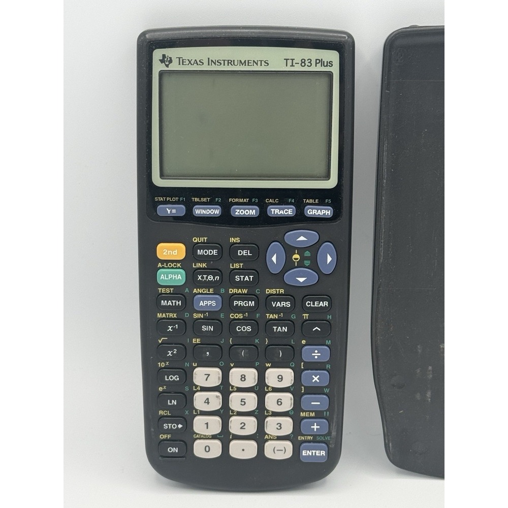 Texas Instruments TI-83 Plus Graphing Calculator W/Cover - Tested - Picture 2 of 9